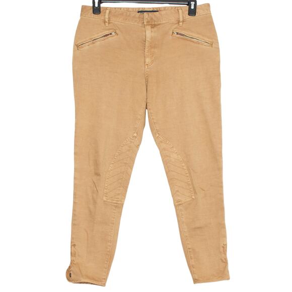 Ralph Lauren Jeans Equestrian Moto Preppy Minimalist Utility Streetwear Brown 32 - Picture 1 of 8